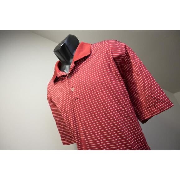Nike Golf Polo Dri Fit Tour Performance Striped Short Sleeve Athletic Mens XL - Picture 1 of 8